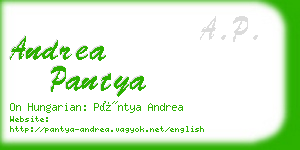 andrea pantya business card